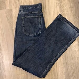 Men’s dark wash jean. 33-34 length